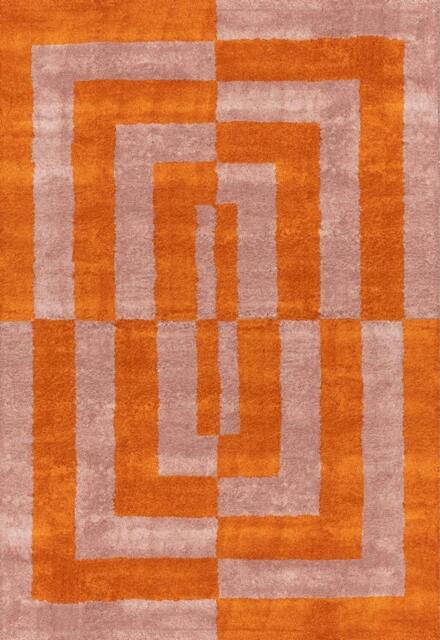 Rackhams Joli Geometric Orange & Pink Rug - 200X290 cm - image 1
