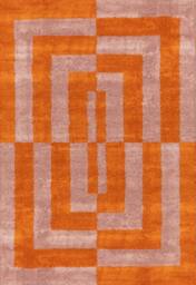 Rackhams Joli Geometric Orange & Pink Rug - 200X290 cm - thumbnail 1