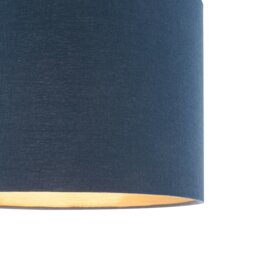 Rackhams Navy Midnight Blue Lamp Shade in Linen Fabric with Gold Resin Inner - thumbnail 4