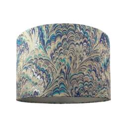 Rackhams Contemporary and Vivid Peacock Print Table/Pendant Lamp Shade in Soft Cotton