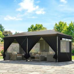 Rackhams 3 x 6 m Pop Up Gazebo, UPF50+ Wedding Party Tent Marquee - 590 x 297 x 285 cm - White - Pop Up Gazebo - thumbnail 2