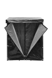 Rackhams Garden Metal Tube Firewood Rack with PE Cover Roof - S SIZE - thumbnail 5