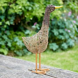 Rackhams Jiro the Standing Duck Wire Garden Ornament - Metal