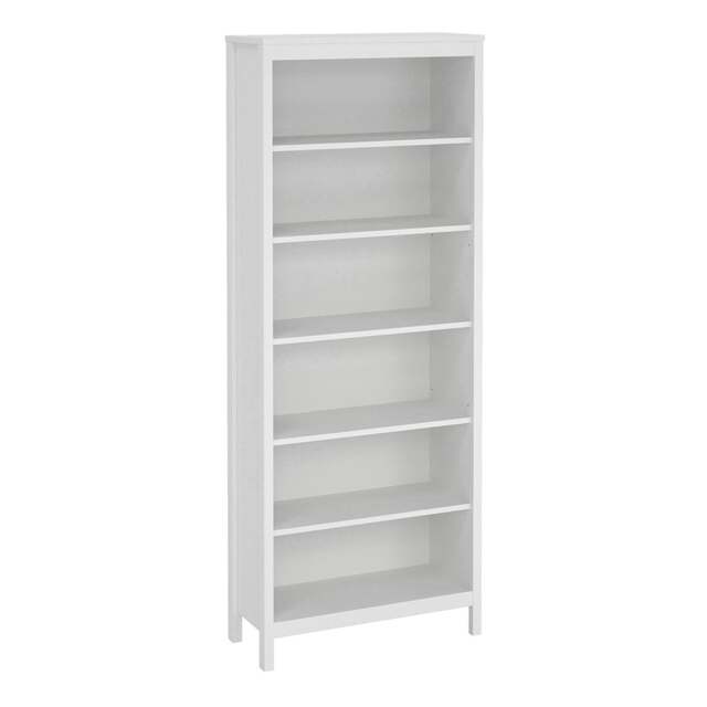 Rackhams Madrid Bookcase in White - White - Wood - 1 - image 1