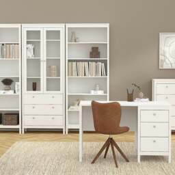 Rackhams Madrid Bookcase in White - White - Wood - 1 - thumbnail 5