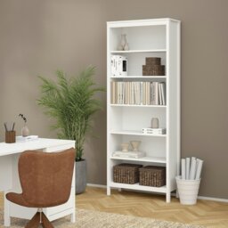 Rackhams Madrid Bookcase in White - White - Wood - 1 - thumbnail 6