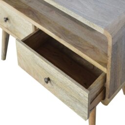 Rackhams Solid Wood Curved Oak-ish Media Unit - thumbnail 6