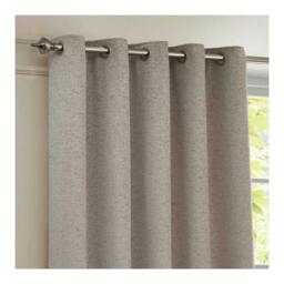 Rackhams New Galaxy Chenille Eyelet Curtains - Silver - 168cm x 137cm - Silver - 100% Polyester - thumbnail 2