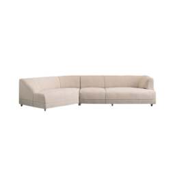 Rackhams Hoshi Two Seater, Three Seater, Curved Sofa, Linen - Three Seater 220cm - thumbnail 6
