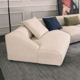 Rackhams Hoshi Two Seater, Three Seater, Curved Sofa, Linen - Three Seater 220cm - thumbnail 4