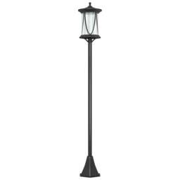 Rackhams Solar Lamp Post Light, 1.3 M LED Outdoor Street Light, Waterproof IP44 for Patio, Garden, Pathway, Cool White - thumbnail 1