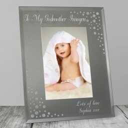 Rackhams Personalised Any Message 6x4 Diamante Glass Photo Frame - thumbnail 1