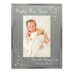 Rackhams Personalised Any Message 6x4 Diamante Glass Photo Frame - thumbnail 2