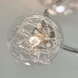 Rackhams Jaymie 6-Light Chrome Semi-Flush Ceiling Light - thumbnail 5