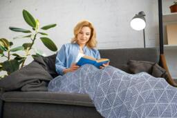 "Rackhams Zahra Navy Throw - 70x100""" - thumbnail 3