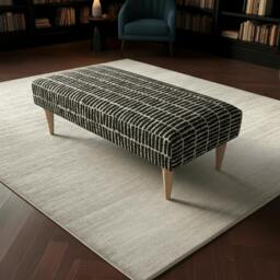 Rackhams Handmade Intricate Stitched Ottoman Seating – Premium Non-Storage Bench & Coffee Table - 50 x 40 Inches (127 x 102cm) - thumbnail 6