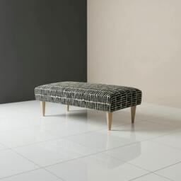 Rackhams Handmade Intricate Stitched Ottoman Seating – Premium Non-Storage Bench & Coffee Table - 50 x 40 Inches (127 x 102cm) - thumbnail 5