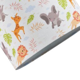 Rackhams Jungle Animals Childrens Linen Fabric Lamp Shade - Elephants Lions and Giraffes - thumbnail 4