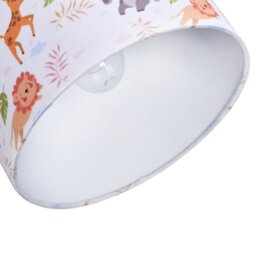 Rackhams Jungle Animals Childrens Linen Fabric Lamp Shade - Elephants Lions and Giraffes - thumbnail 5