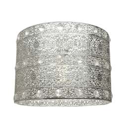 Rackhams Antique Silver Acrylic Gem Moroccan Style Chandelier Pendant Light Shade Fitting