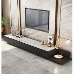 Rackhams Gibs Nesting Coffee Table With TV Stand Set, Sintered Stone - Grey - 60cm+80cm - NO TV Stand - thumbnail 6
