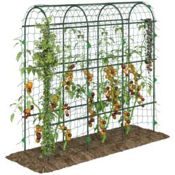 Rackhams 183 cm Tall Garden Trellis for Climbing Plants Outdoor - Green - Steel, PE - 43W x 182D x 183H cm - thumbnail 2