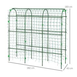Rackhams 183 cm Tall Garden Trellis for Climbing Plants Outdoor - Green - Steel, PE - 43W x 182D x 183H cm - thumbnail 3