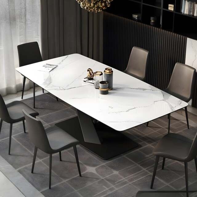 Rackhams Sanders Dining Table, Sintered Stone - 130 x 70cm - Black - image 1
