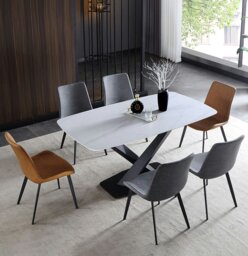 Rackhams Sanders Dining Table, Sintered Stone - 130 x 70cm - Black - thumbnail 5