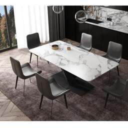 Rackhams Sanders Dining Table, Sintered Stone - 130 x 70cm - Black - thumbnail 2