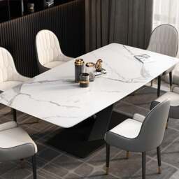 Rackhams Sanders Dining Table, Sintered Stone - 130 x 70cm - Black - thumbnail 6