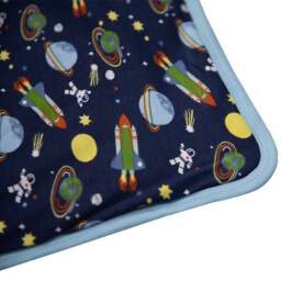 Rackhams Child blanket - space print - One Size - Blue