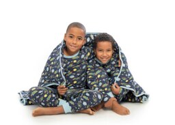 Rackhams Child blanket - space print - One Size - Blue - thumbnail 4