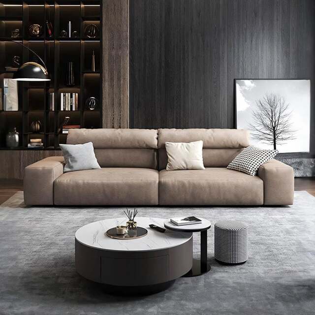 Rackhams Montgomery Two Seater Sofa, Single Seater, Leatheraire - Two Seater 210cm - image 1