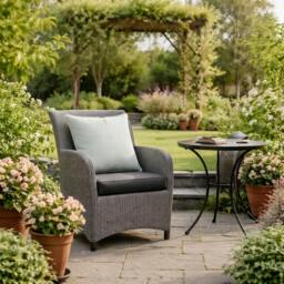 "Rackhams Scatter Cushions WATERPROOF (18""x18"") - Garden Outdoor Sofa Cushions Pillows UK Made - SEASHELL" - thumbnail 1