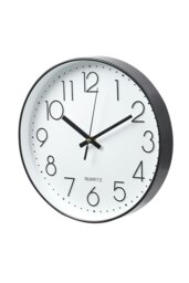Rackhams 12-Inch Minimalist Wall Clock with Arabic Numerals - White - thumbnail 5