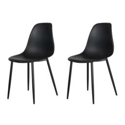 Rackhams Pair of Aspen Curve Modern Dining Chairs - White - thumbnail 3