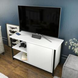 "Rackhams Muskegon Modern Tv Stand TV Cabinet for TV's up to 41"" - Black White" - thumbnail 2