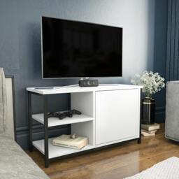 "Rackhams Muskegon Modern Tv Stand TV Cabinet for TV's up to 41"" - Black White" - thumbnail 3