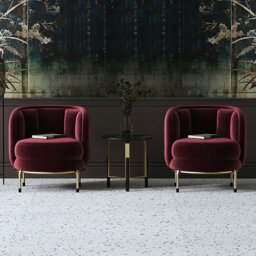 Rackhams Carver Accent Lounge Chair, Purple - thumbnail 4