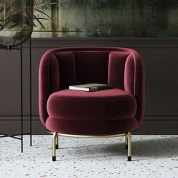 Rackhams Carver Accent Lounge Chair, Purple - thumbnail 1