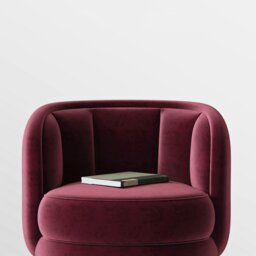 Rackhams Carver Accent Lounge Chair, Purple - thumbnail 6