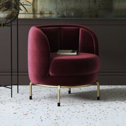 Rackhams Carver Accent Lounge Chair, Purple - thumbnail 2