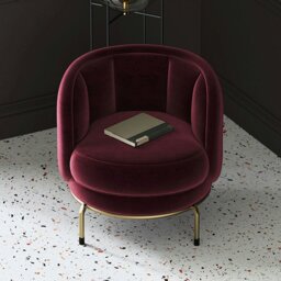 Rackhams Carver Accent Lounge Chair, Purple - thumbnail 3