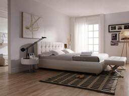 Rackhams White Leatherette Bench 5001 - thumbnail 6
