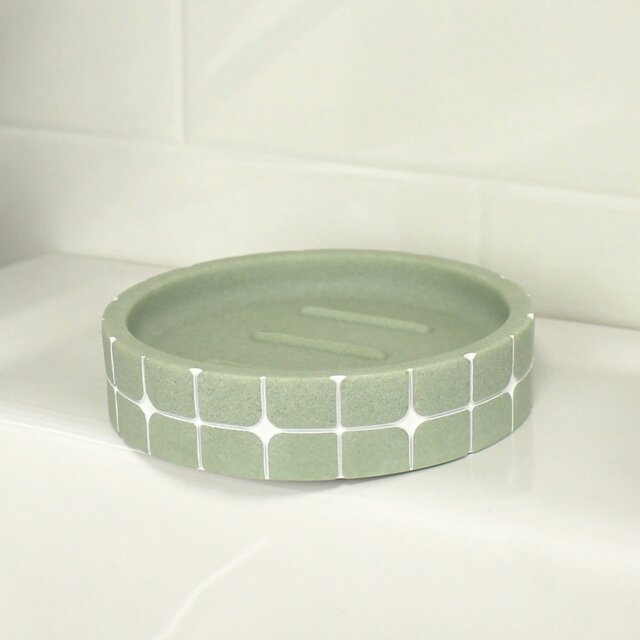 Rackhams Mosaica Pistachio Green Soap Dish - image 1