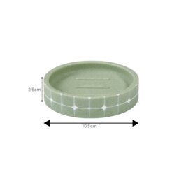 Rackhams Mosaica Pistachio Green Soap Dish - thumbnail 2