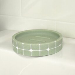 Rackhams Mosaica Pistachio Green Soap Dish - thumbnail 1