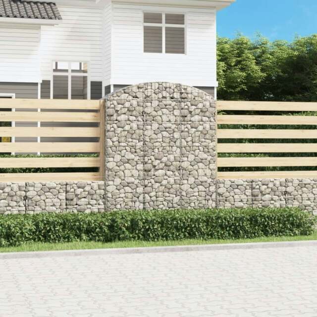 Rackhams Arched Gabion Basket 150x50x180/200 cm Galvanised Iron - image 1