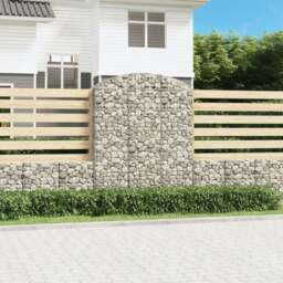 Rackhams Arched Gabion Basket 150x50x180/200 cm Galvanised Iron - thumbnail 1